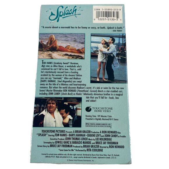 Factory Sealed Splash (VHS, 1996) Tom Hanks,Daryl Hannah,John Candy,Eugene L - Picture 2 of 6